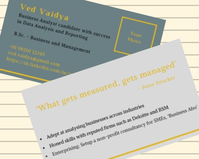 Networking Business Cards: Your Mini Résumé